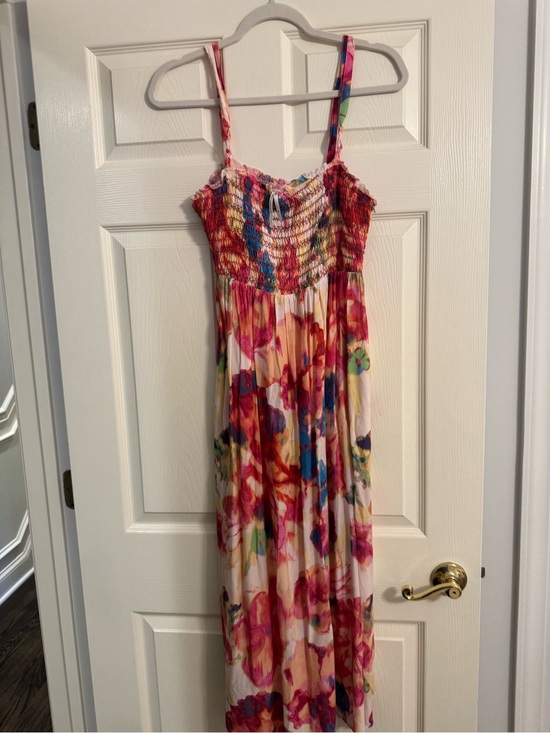 Anthropologie Dresses & Skirts - Anthropologie Multicolor Floral Midi Dress - Pink, Red, Blue, Green